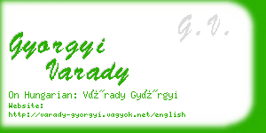 gyorgyi varady business card